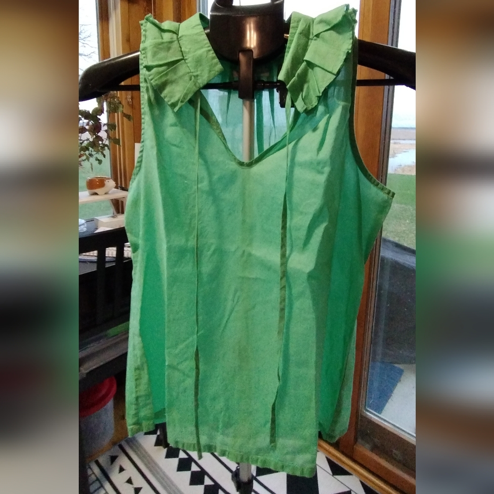 Gap Womans Xs Green 100% Cotton Top